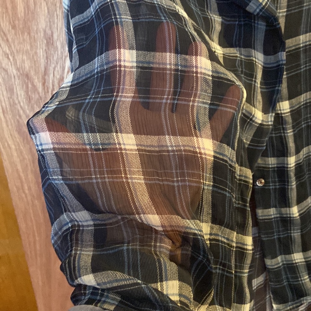 Philosophy Sheer Button-Down Top - image 2